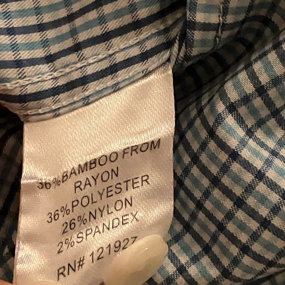 johnnie-O boys 8 years checkered Blue / White Kids Button Down Shirt - Picture 4 of 12